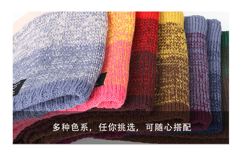 韩版渐变围脖双层加绒加厚毛线针织脖套保暖2024秋冬新款厂家直销详情17