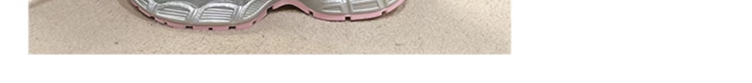 老爹鞋女2025春季新款厚底圆头网面休闲女鞋银色潮牌时尚运动鞋详情18