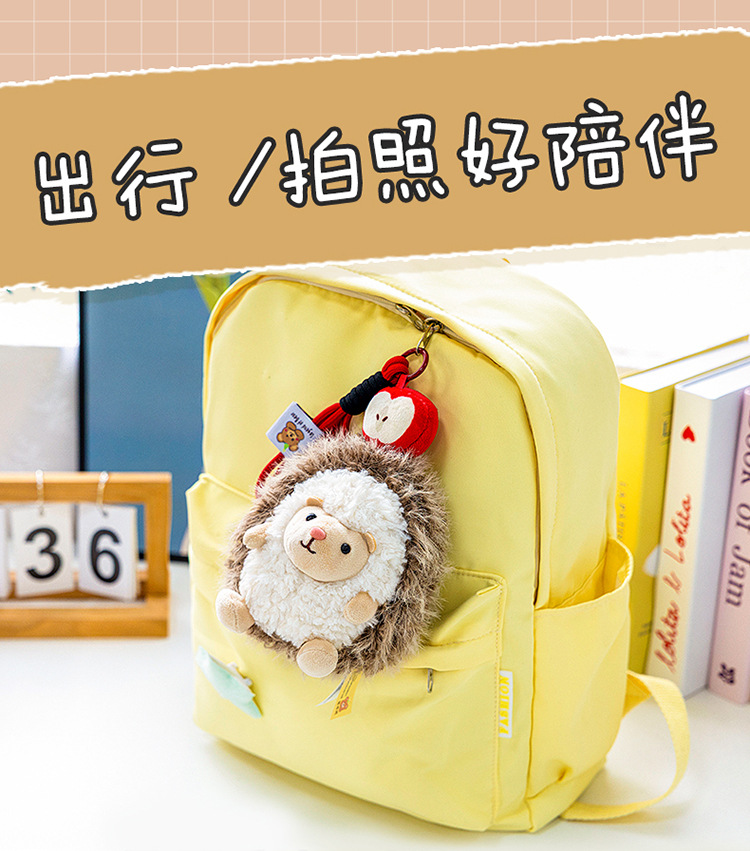 Adorable pequeño erizo peluche muñeca bondadoso bolsa colgante mesa pendulo simulación animal regalo de cumpleaños pic 17