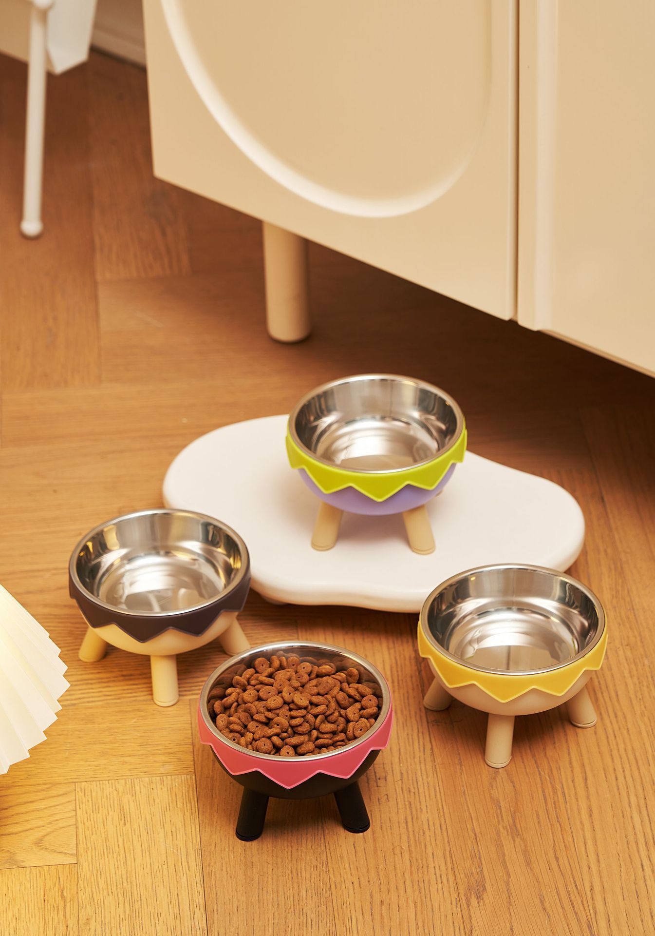 Pet bowl, high-legged cat bowl, dog bowl, cat food bowl, dog bowl, rice bowl, water bowl, cat single bowl, stainless steel bowl for protecting the cervical vertebrae pic 15