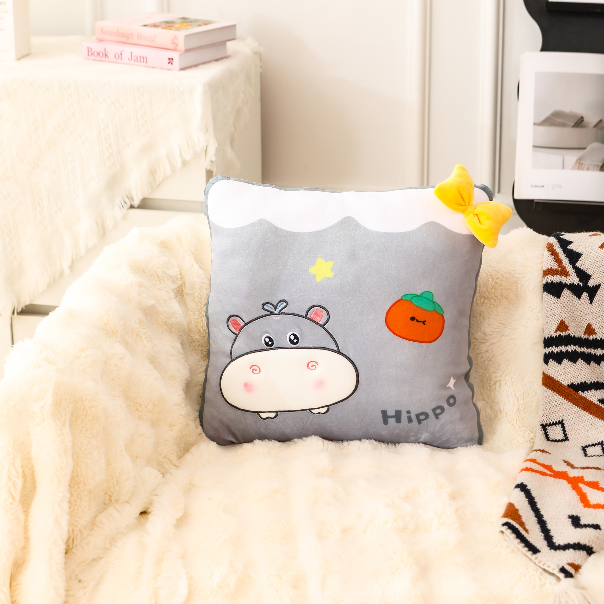 【 River Persimmon 】 Cartoon Set Lumbar support, headrest, throw pillow, U-pillow doll customization pic 14
