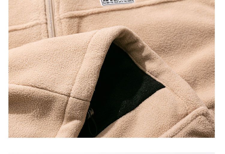 日系羊羔毛外套抓绒卫衣男款秋冬情侣立领摇粒绒学生外穿休闲夹克详情30