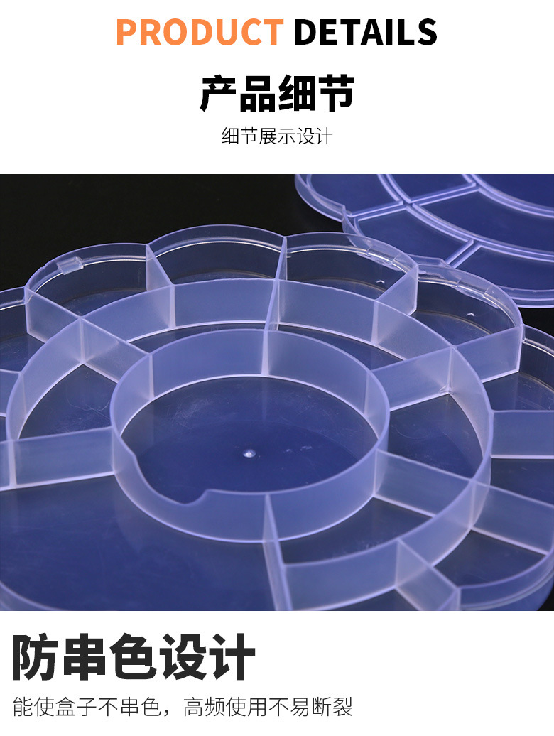 12格15格18格24格32格36格28格收纳盒透明pp塑料盒串珠diy饰品盒详情7