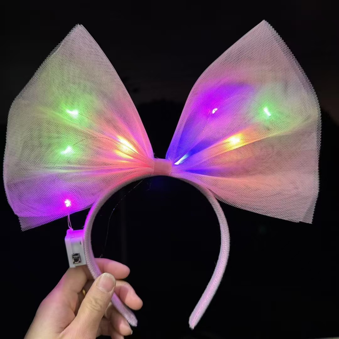 网红发光天使翅膀背饰地摊夜市热销闪光花环兔子发箍彩球蝴蝶头饰详情27