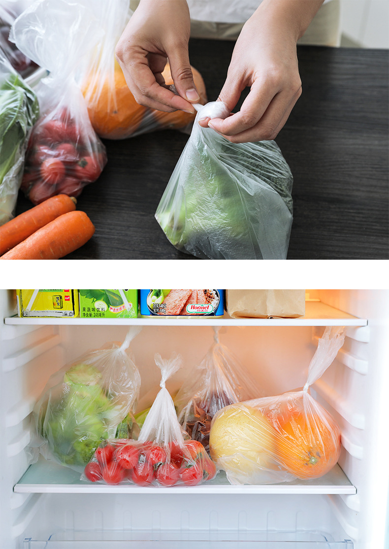 2338 Food preservation bag, small refrigerator roll bag, large household food bag, disposable thickened hand-tear bag pic 6