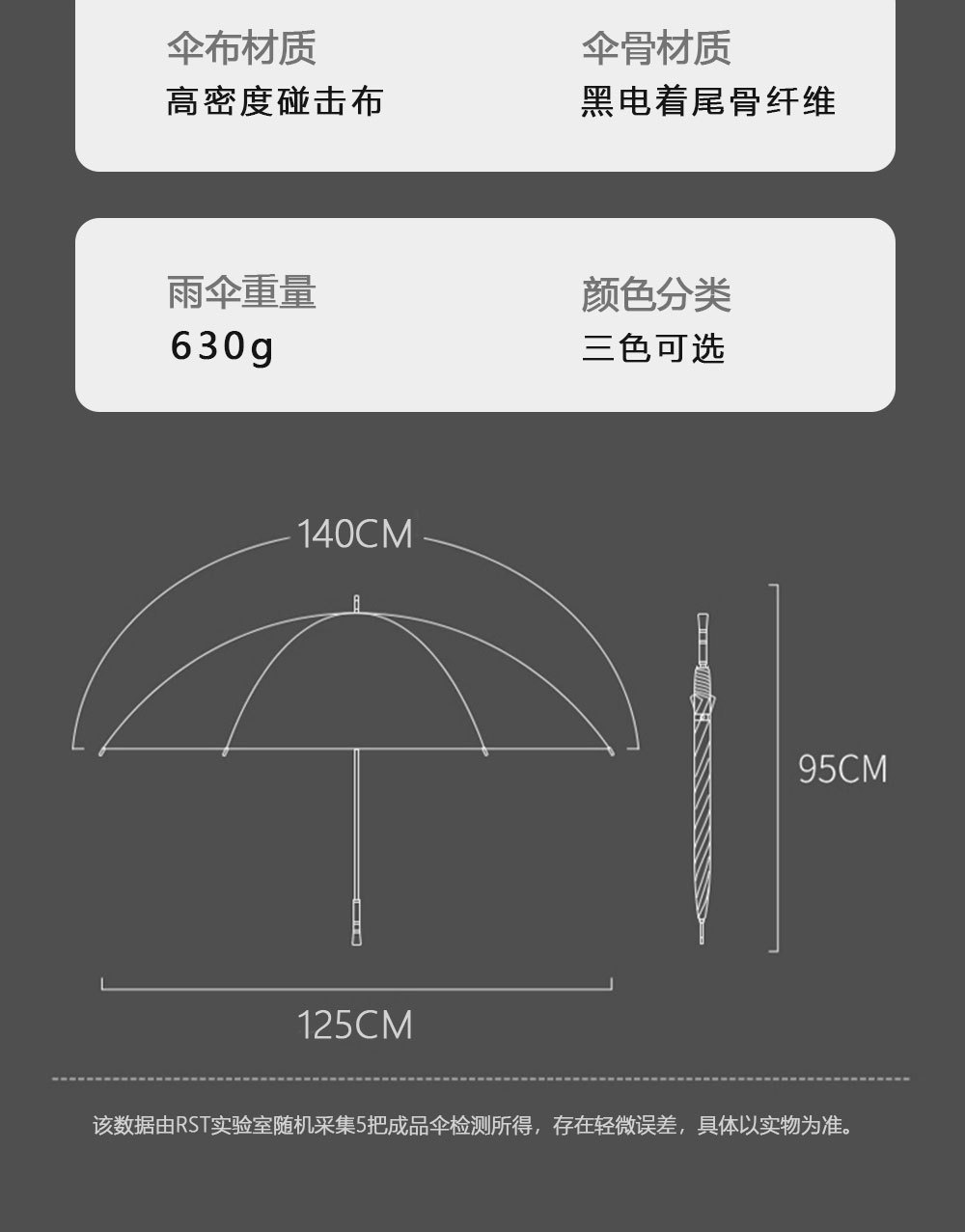 PG布商务直杆伞高尔夫素色雨伞27寸8骨自动伞可印刷广告的雨伞详情23