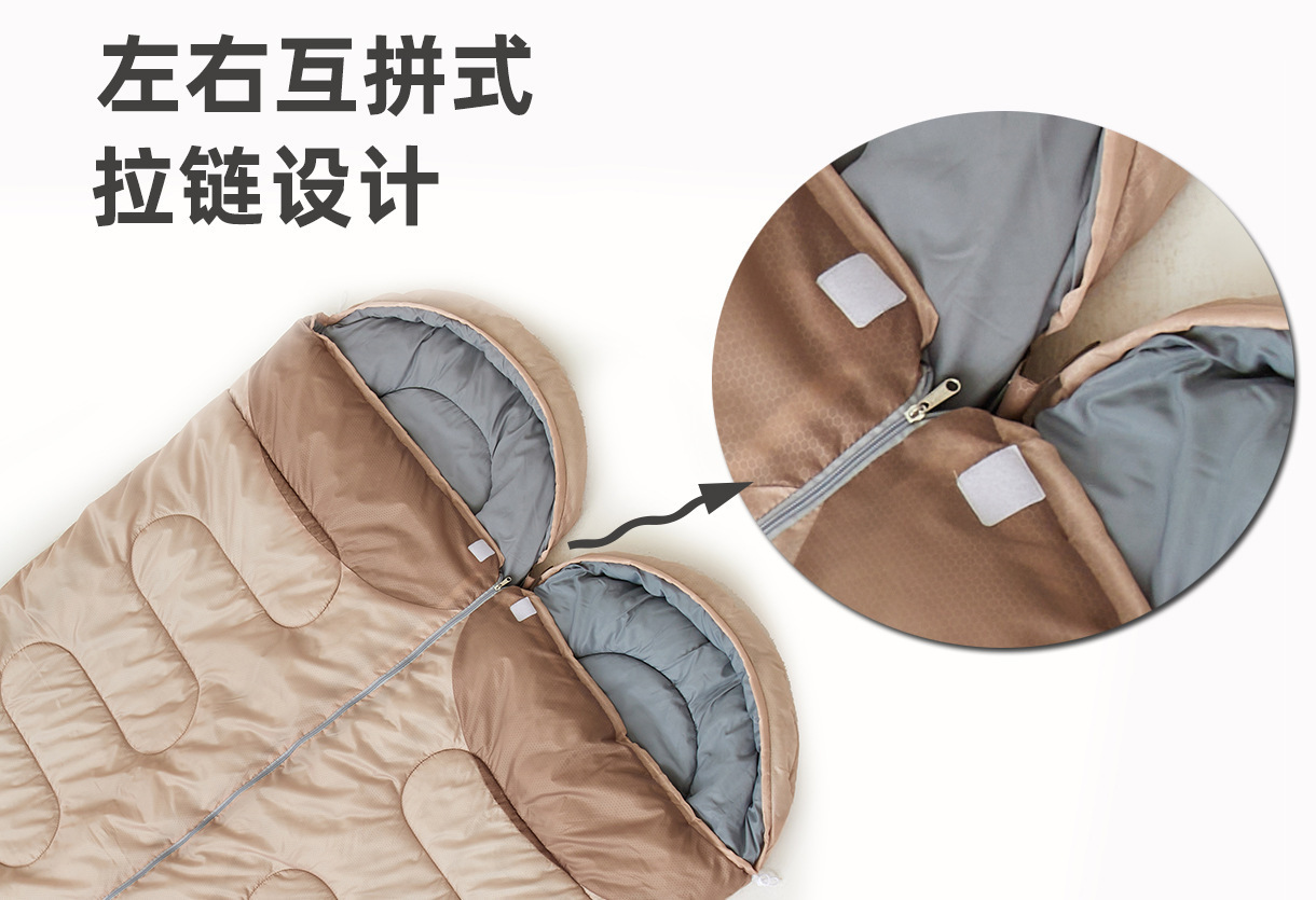 一体户外防风睡袋露营保暖车载成人单双人室内办公室午休睡袋详情19