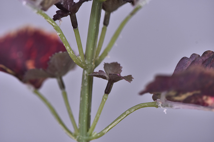 厂家直销仿真手感紫苏叶插花叶材仿真植物软装婚庆宴会造景美陈仿真植物1详情10