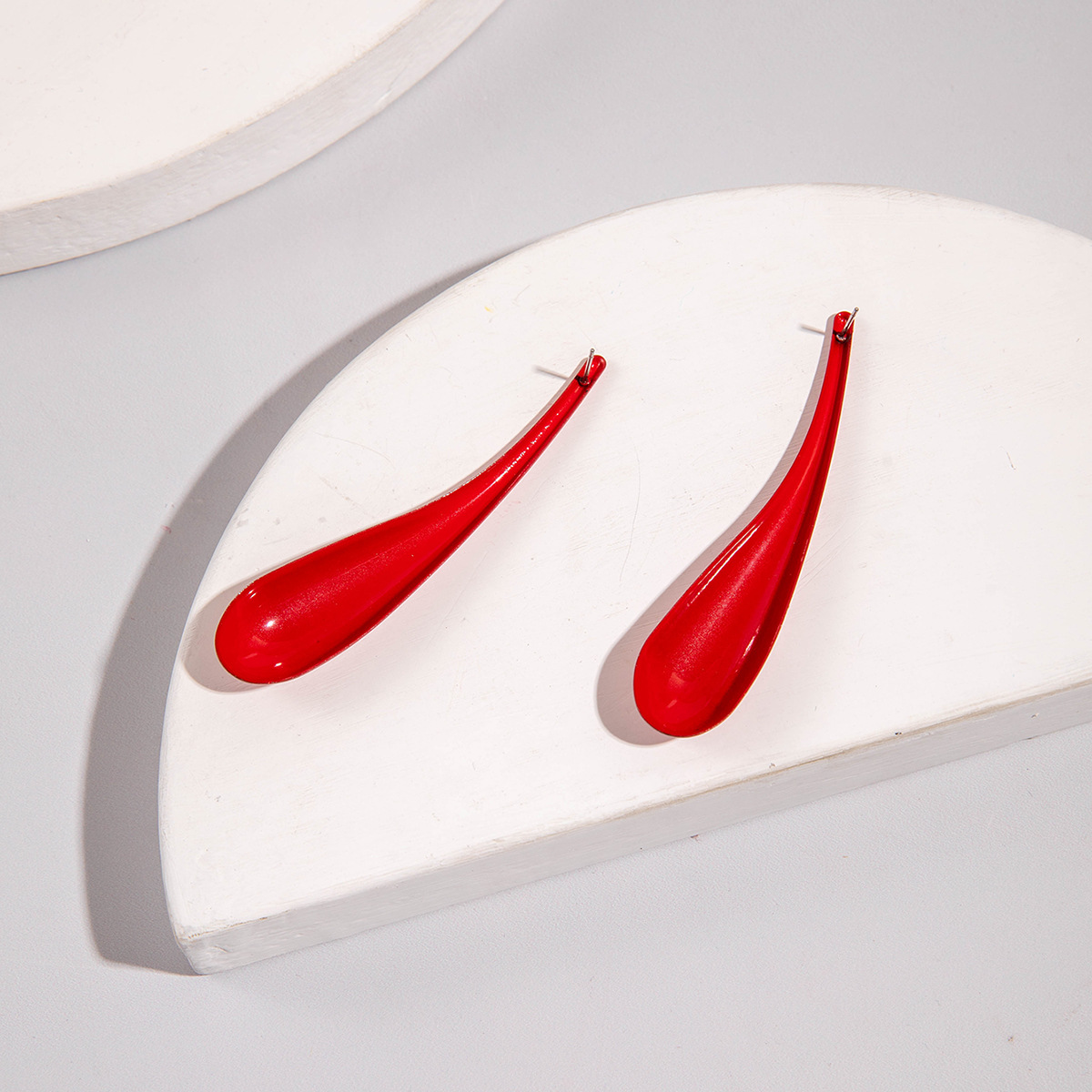 欧美跨境金色八字麻花大水滴铁质耳环设计感几何方形扭纹耳坠耳饰详情19