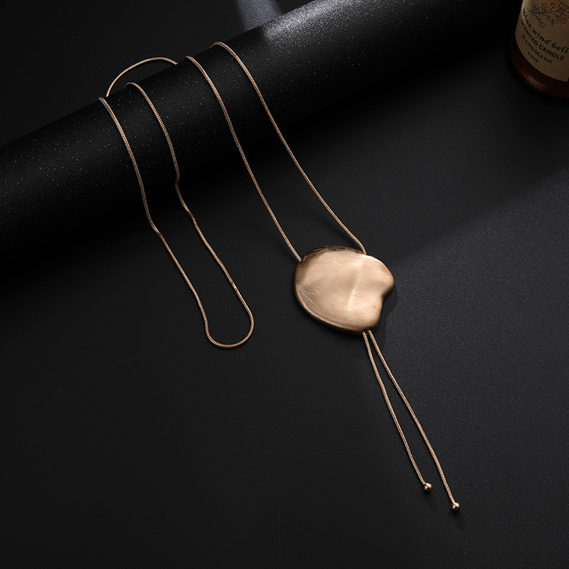 拉丝新款吊坠项链小众高级感合金速卖通女时尚流苏毛衣链批发详情9