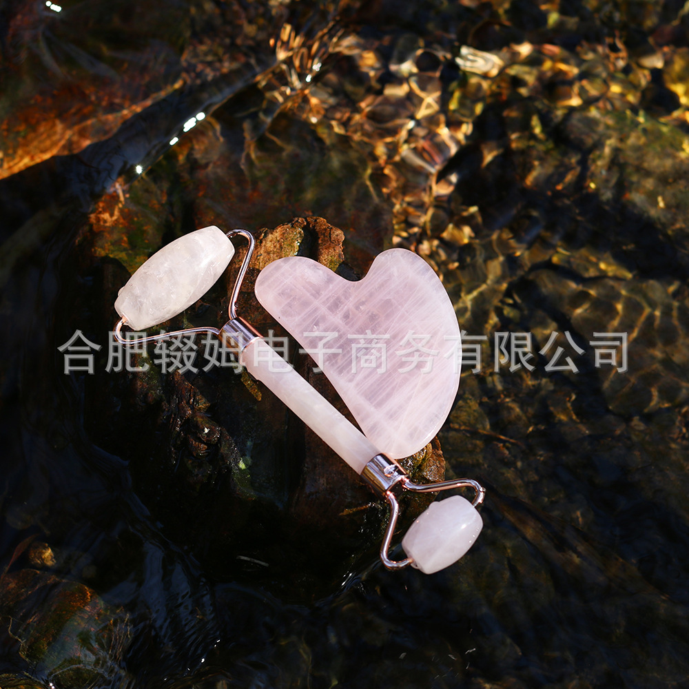 工厂直销紫水晶玉石滚轮按摩器专用脸部刮痧按摩美容棒美容院推拿馆用详情22