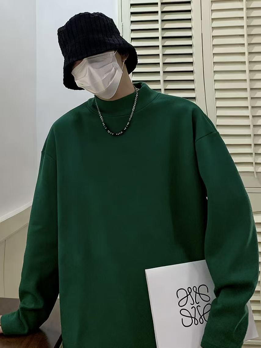 现货速发德绒长袖T恤男 定制重磅加绒打底衫潮牌高级感男装秋上衣详情17