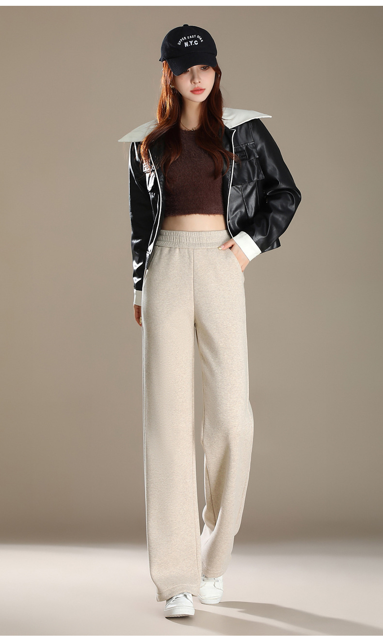 The new wide-leg pants make you look slimmer and taller. They are comfortable, loose, made of silk, skin-friendly, and have a snug drape effect. They are also warm and floor-length pants pic 17