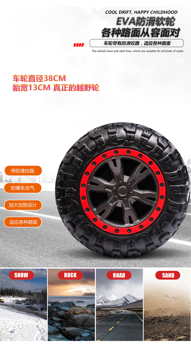 A032儿童电动越野车四轮双座亲子电动车户外男女宝宝自驾四驱版详情10