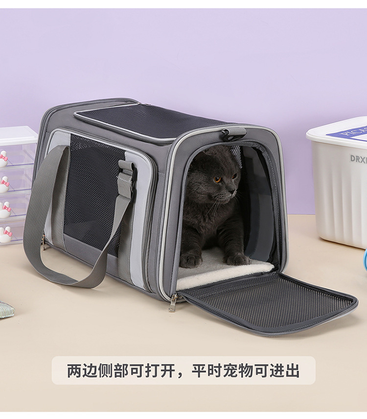 Cross-border portable cat bags, large space breathable space capsule, foldable pet bags for cats, wholesale pet backpacks for going out pic 7