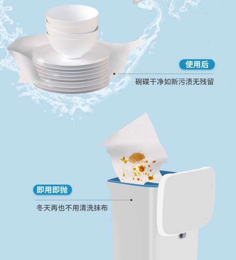 厨房清洁布悬挂式一次性懒人抹布加厚吸油吸水大包抽取洗碗巾批发详情11