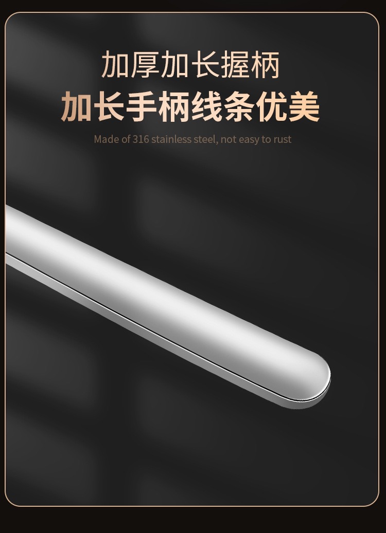 ♔304不锈钢勺子家用餐具韩式勺吃饭汤勺长柄加厚调羹咖啡搅拌圆详情14
