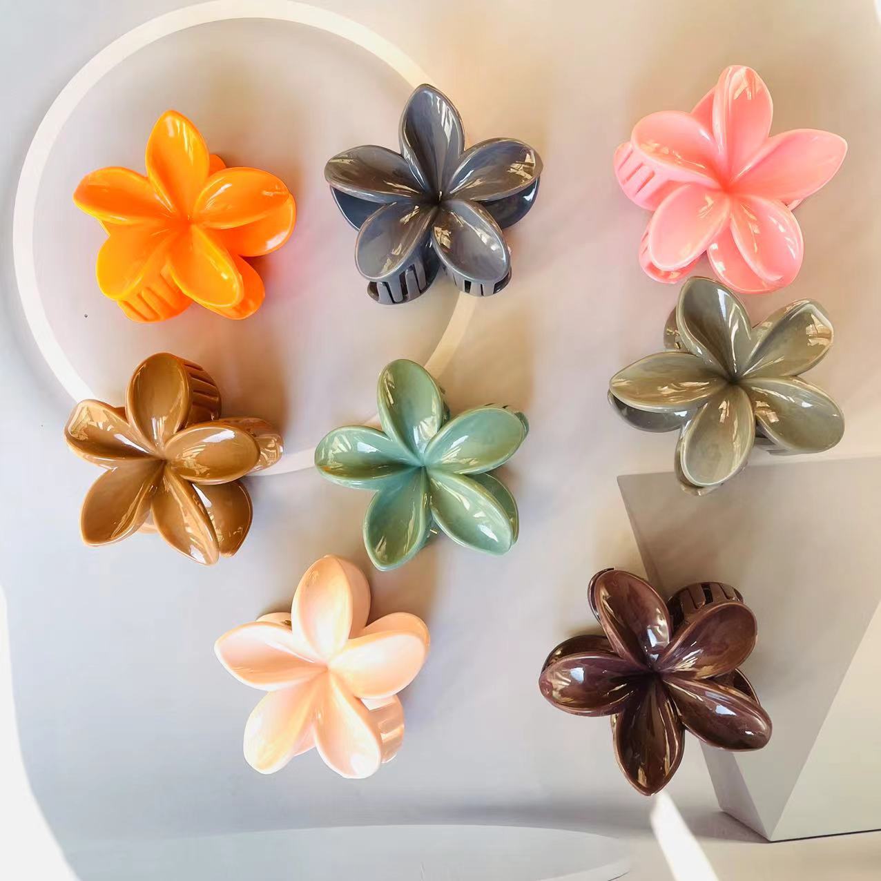 【 Zone 1-12 】 6996 Purple Gold Flower Hairpin 12/ Pack 1200/ box 1 yuan Daily Necessities Colorful Flower Hairpin Flower Hairpin Sweet Lady Side Grab Half Grab back of the head Hairpin pic 5
