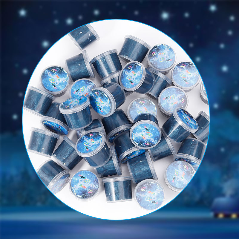 亚马逊爆款 星空水晶泥七彩小罐史莱姆混色起泡胶 slime 厂家批发详情25