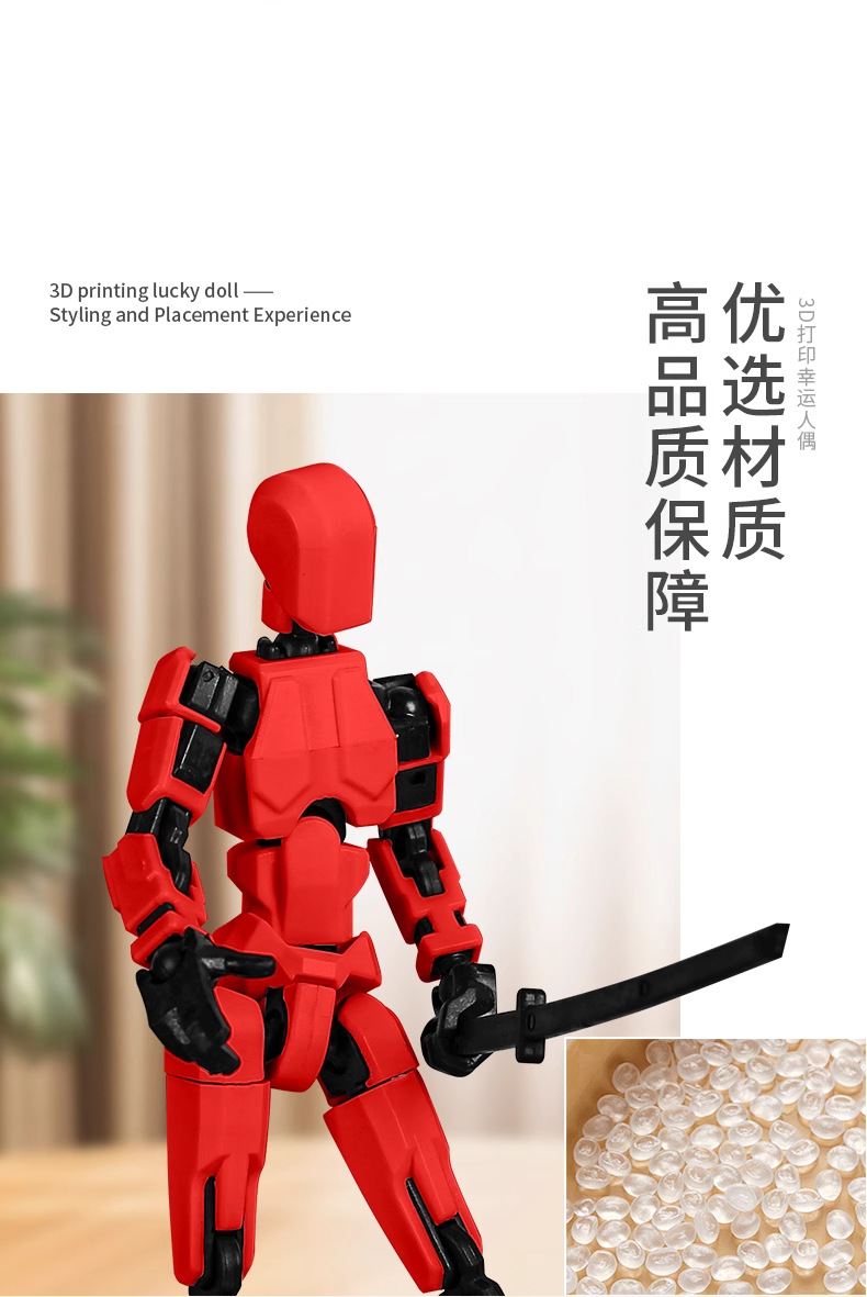 多关节可动3d打印人机器人手办模型儿童积木拼装玩具男孩科技高级详情14