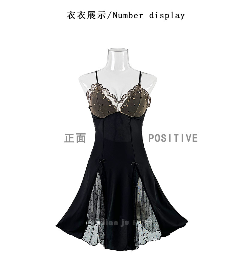 Feiyun Sexy Pajamas, Satin Nightgowns, Home Wear, Sexy halter nightgowns, Lace patchwork pajamas for women wholesale 427 pic 19