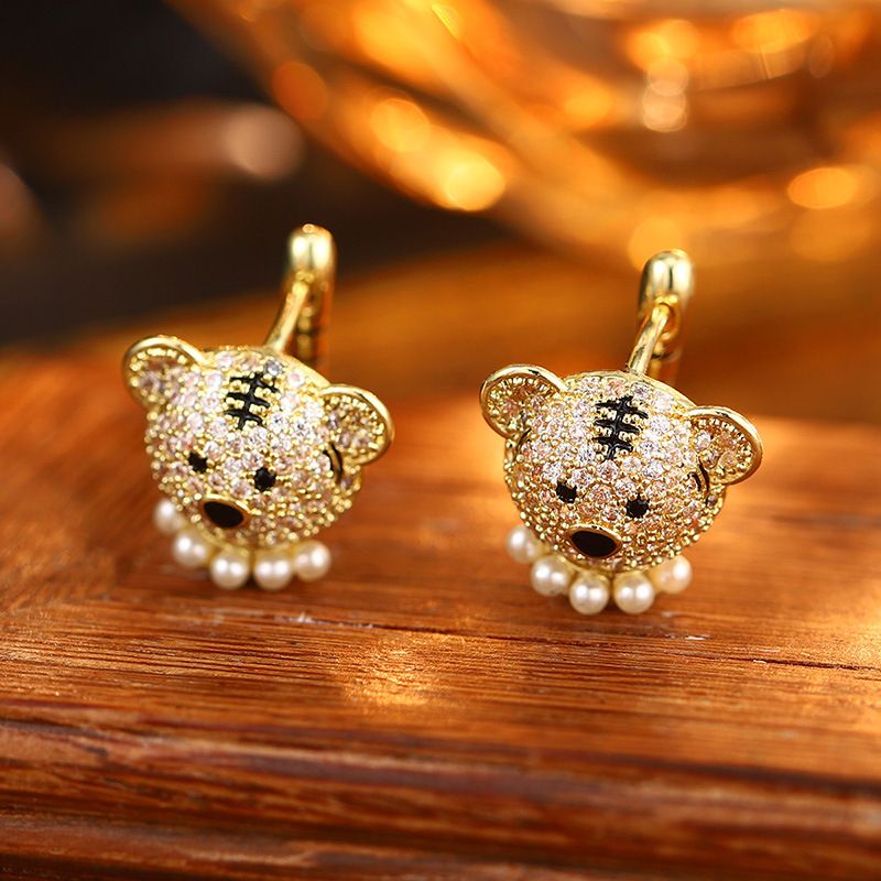 S925银针天然珍珠锆石耳钉花朵流苏多层耳环高级耳饰批发抖音爆款详情42