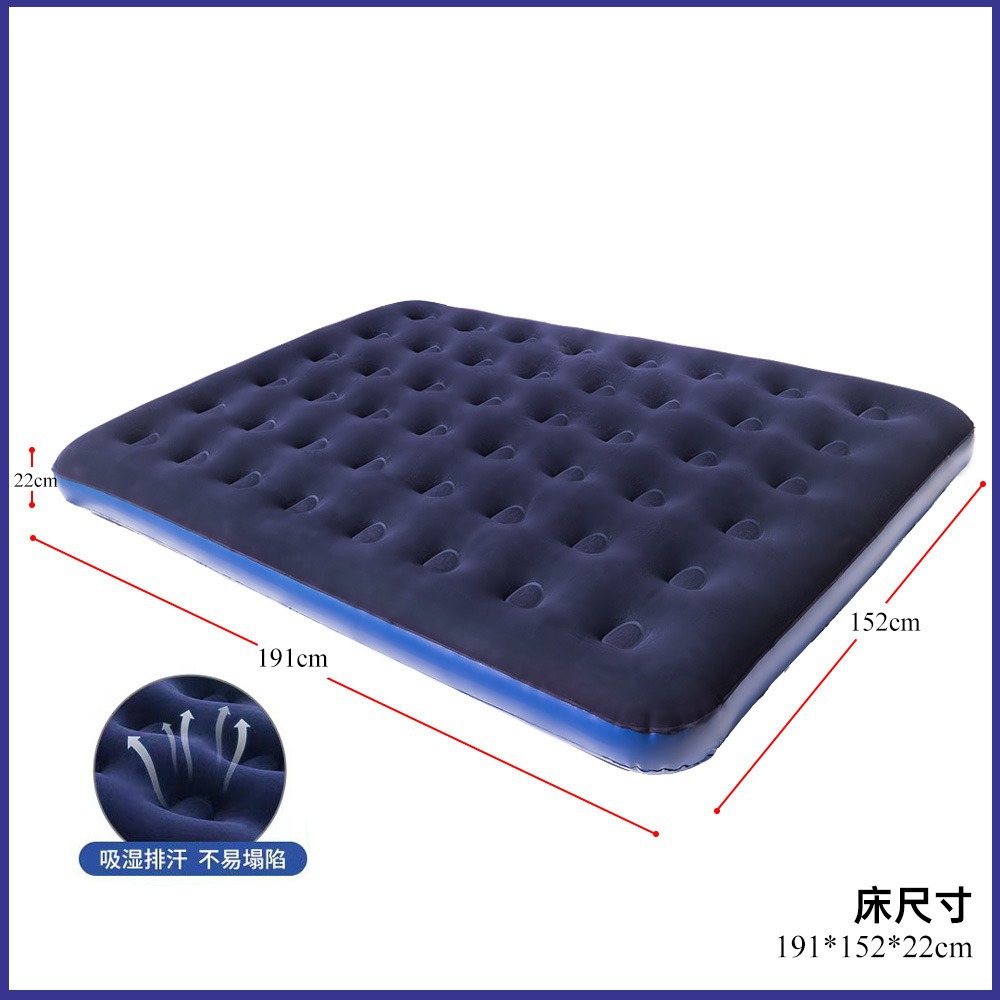 跨境植绒充气床垫户外帐篷用充气床充气陪护床 PVC充气床垫打地铺详情4