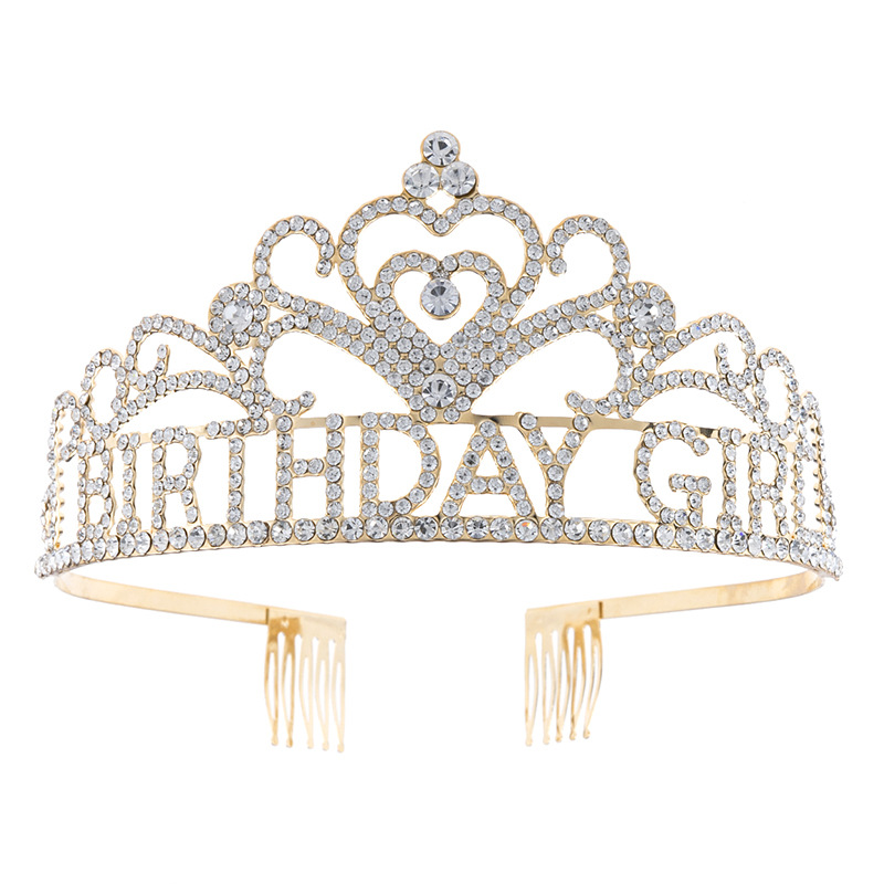 跨境生日派对皇冠BIRTHDAYGIRL生日女孩聚会公主水钻王冠头饰详情9
