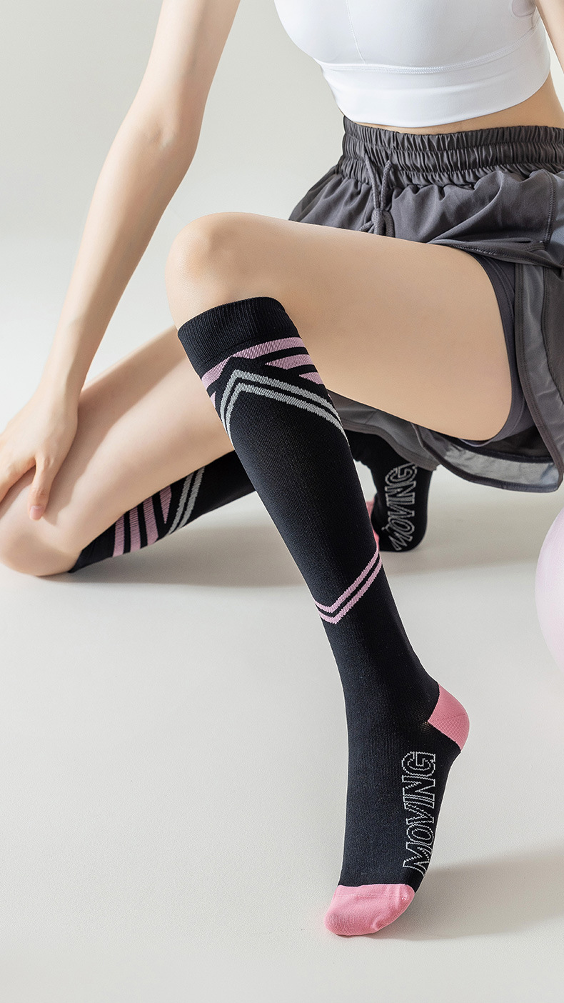 Strong pressure sports muscle energy compression socks, professional pressure socks, running, women, skipping rope, fitness, cycling, mountain climbing, pressure slimming, long legs pic 15