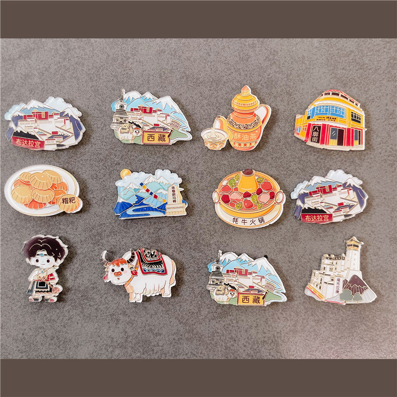 西藏装饰冰箱贴牦牛美食磁贴送朋友孩子礼物纪念品大昭寺吸铁石详情2