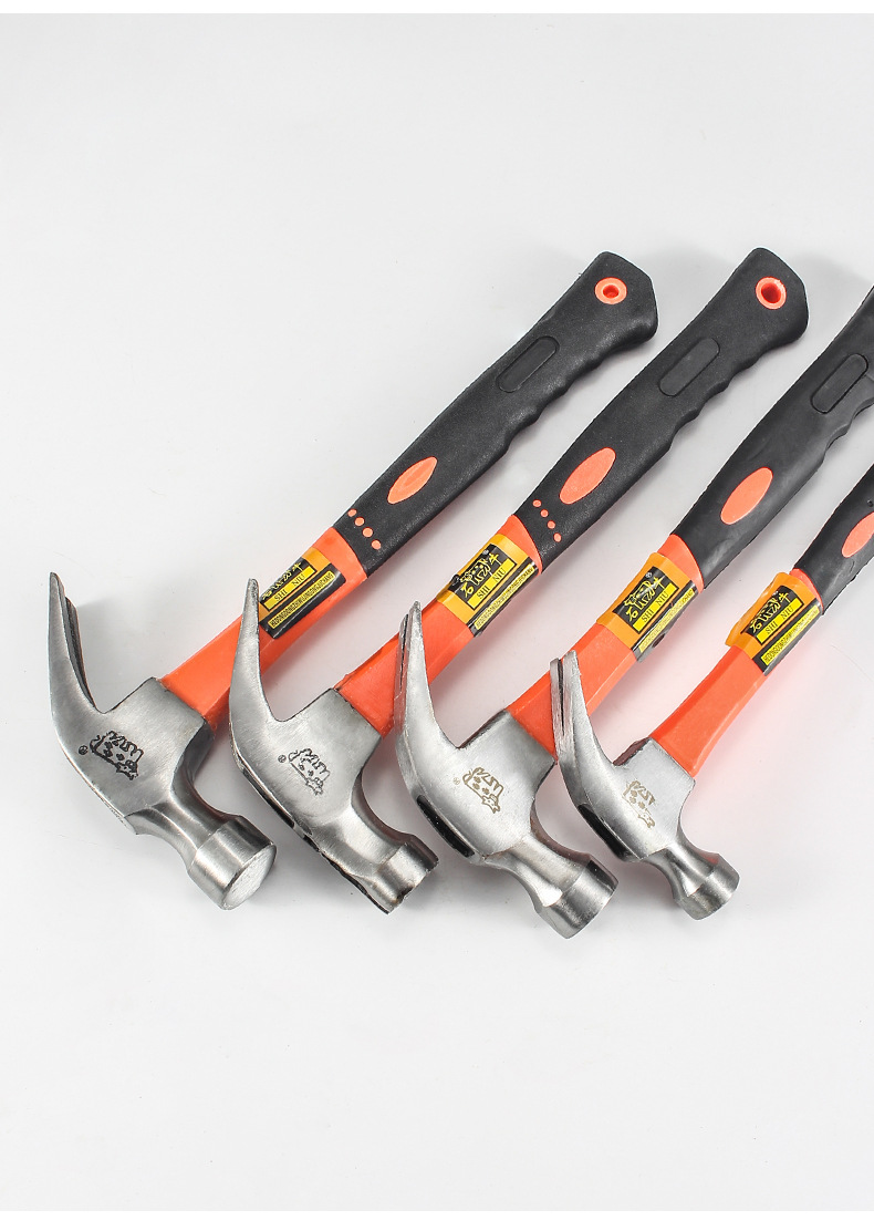 Sheep horn hammer, one-piece hammer, nail screwdriver, iron hammer, hardware tools, wooden handle, sheep horn hammer, decoration hammer, fiber handle, hammer head pic 12