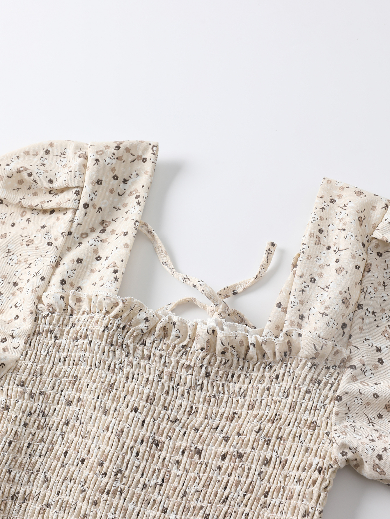 东南亚跨境电商2025夏季甜美法式复古高腰显瘦女式连衣裙厂家直销详情9