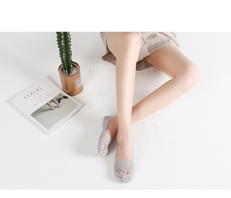 深口蕾丝船袜女隐形袜硅胶防滑夏季浅口薄款女袜时尚花边百搭韩版详情2