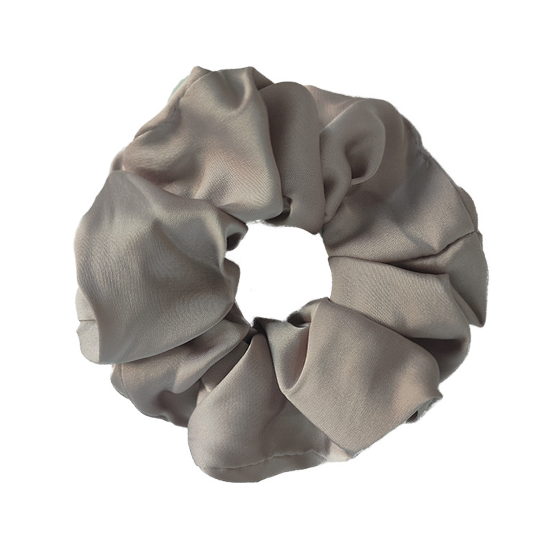 亚马逊新款简约百搭大肠发圈纯色肥肠头绳时尚仿真丝发饰详情6