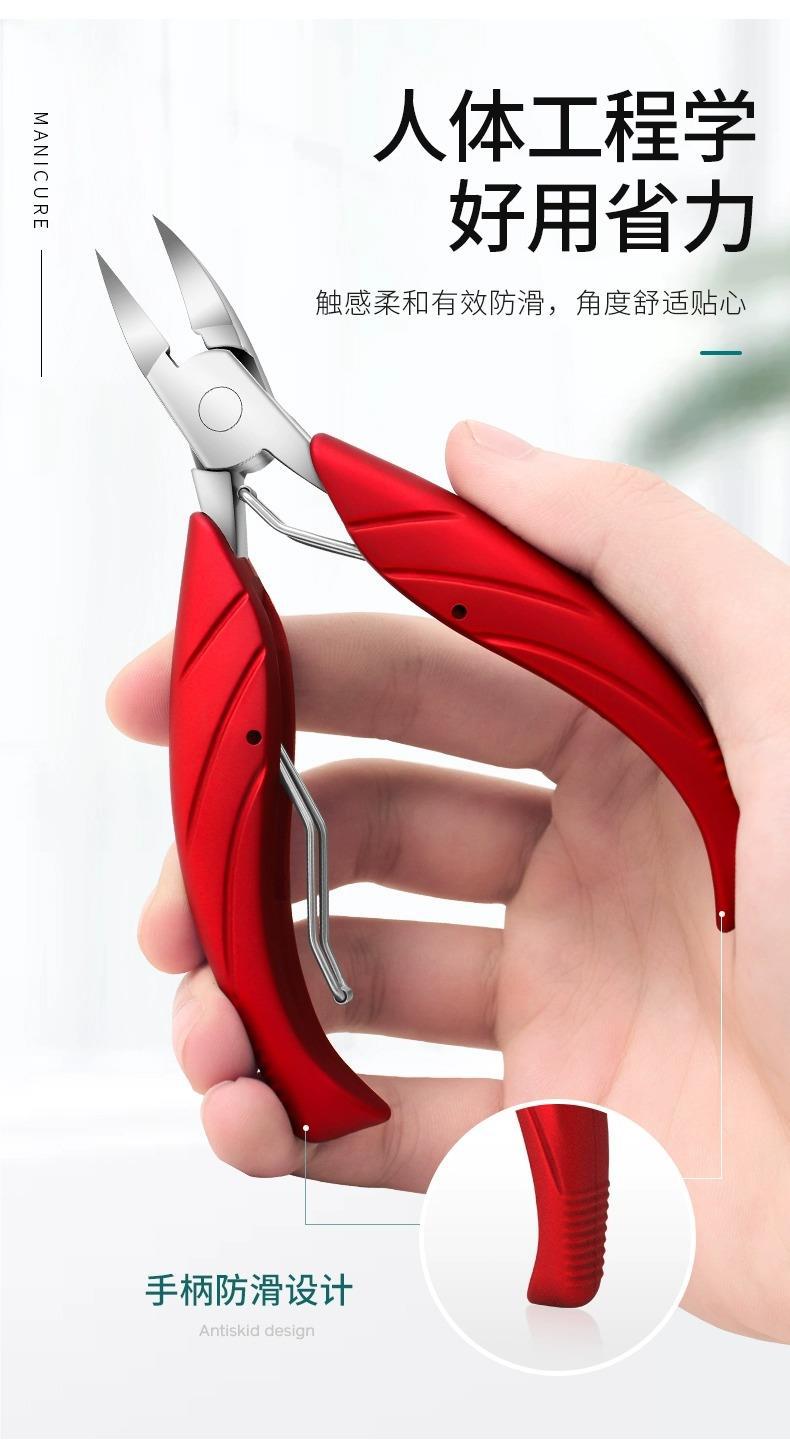 Nail clipper set for nail grooves, pedicure tools, grey toenail clippers, eagle beak pliers, inflammation scissors, tools, single manicure pic 3
