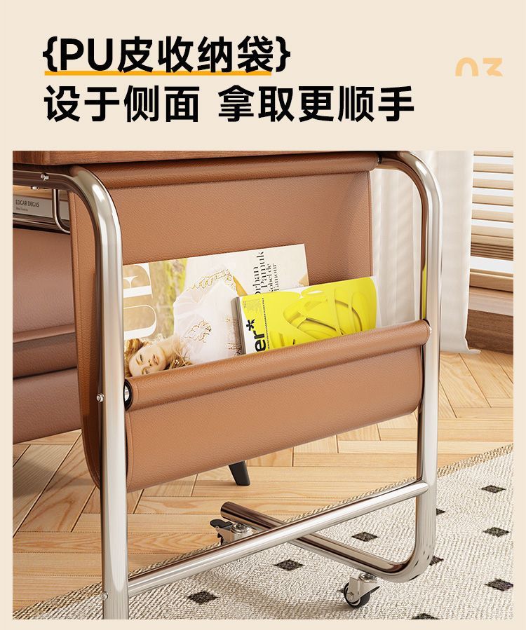 The side table is a simple and modern home table for bedrooms, living rooms, offices, notebooks, and bedside tables. It is a movable small table pic 8