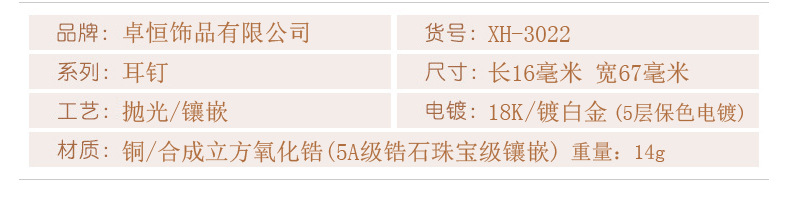 旭晖饰品精美时尚铜锆镀真金豌豆胸针高级感丝巾扣别针设计感胸花详情2