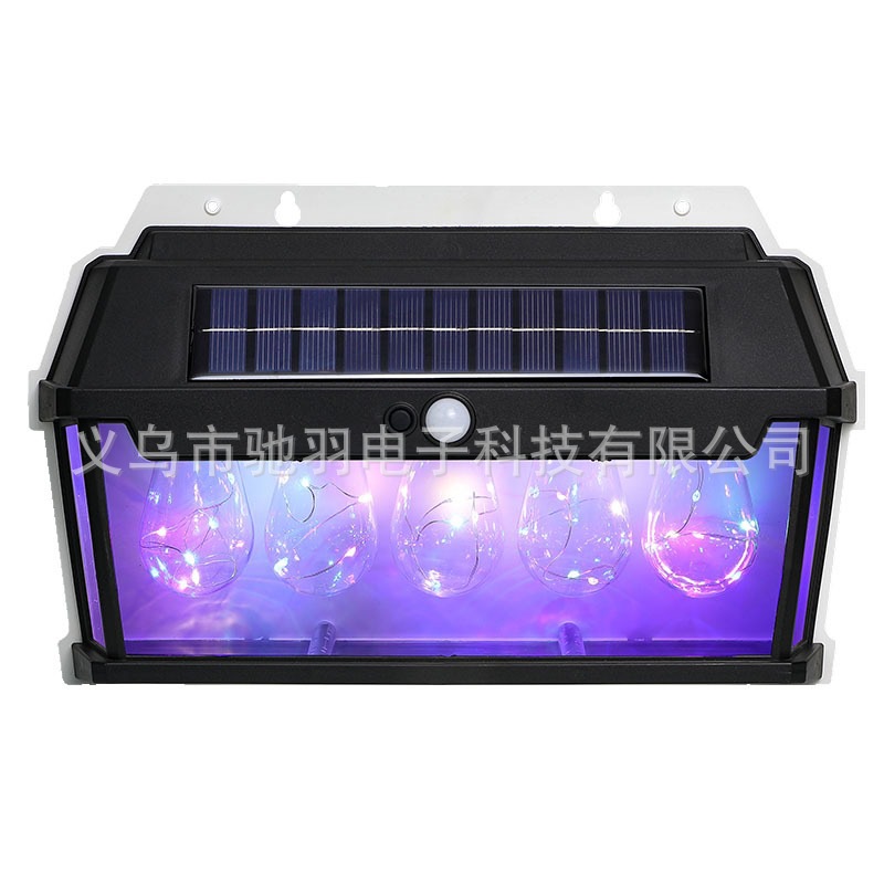 Seven-color solar sensor lamps, street lamps, solar panels, garden lamps, fire safety indicator lights pic 9