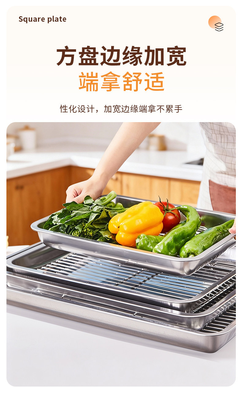 不锈钢控油网架沥油托盘滤油滤水漏油盘子商用烧烤油炸串带网格盆详情14