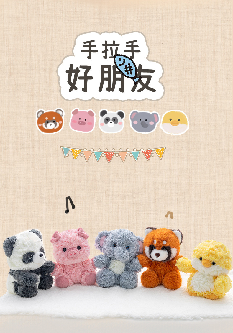 抖音新款桌伴仿真动物系列兔子金毛狐狸毛绒玩偶可爱礼物现货毛绒公仔娃娃详情13