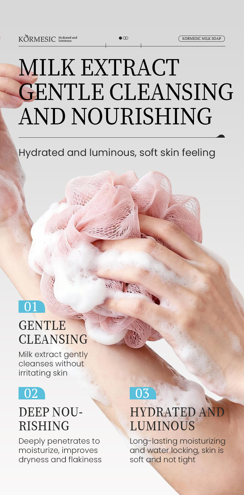 KORMESIC Handmade soap, a cross-border all-English handmade soap for cleansing the skin and controlling oil, is a bestseller pic 13
