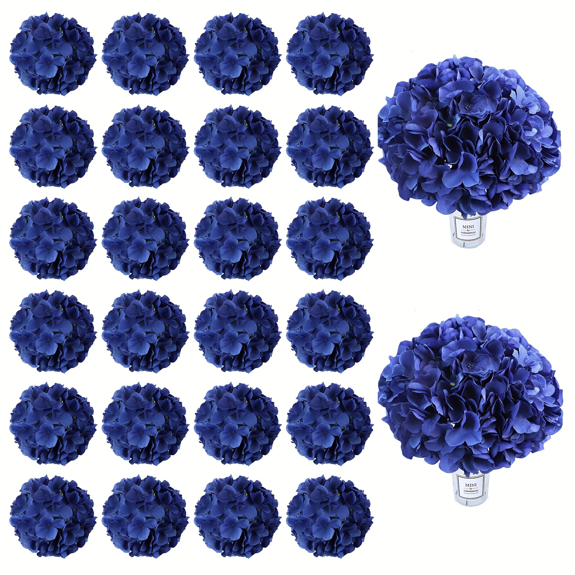 亚马逊热卖仿真花大绣球花头花朵婚庆装饰插花装饰婚礼吊顶Temu代详情13