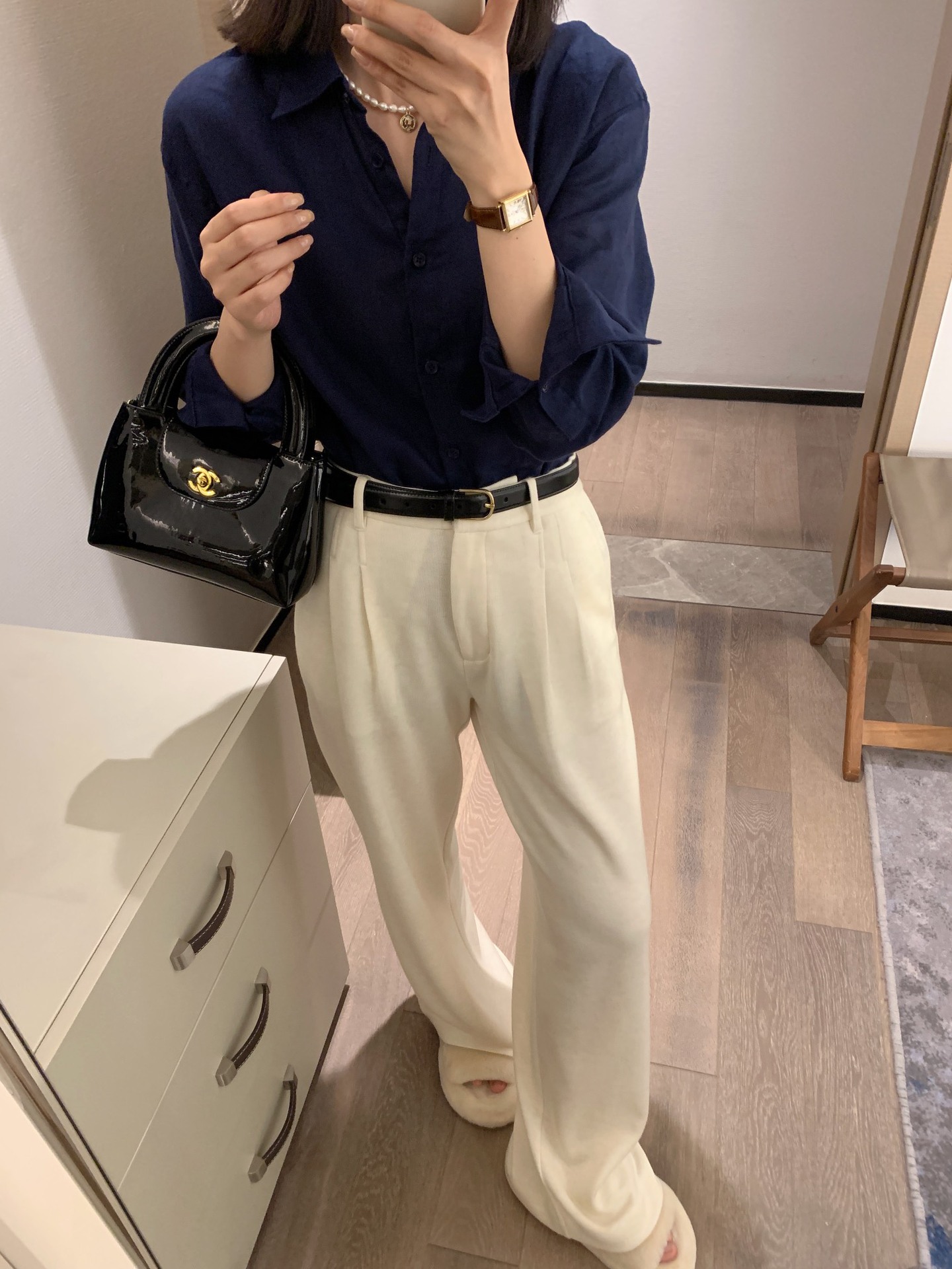 020810 春季新款女士刺绣亚麻平纹纯色简约宽松通勤舒适衬衣衬衫详情30