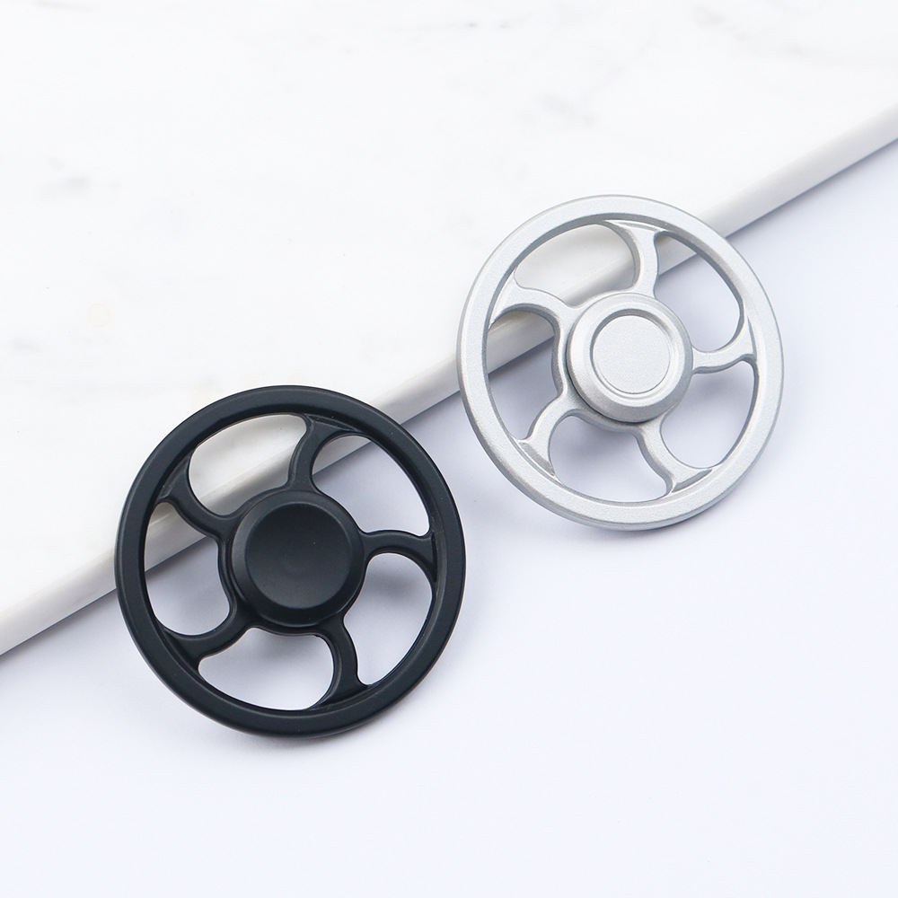 金属风轮旋转陀螺创意解压玩具佛莲星盘七彩指尖陀螺桌面摆饰批发详情15