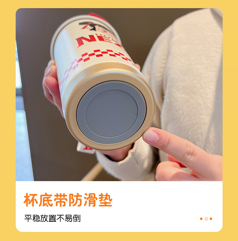 2025新款哪吒儿童可爱保温杯高颜值316不锈钢手提双饮咖啡杯批发详情10