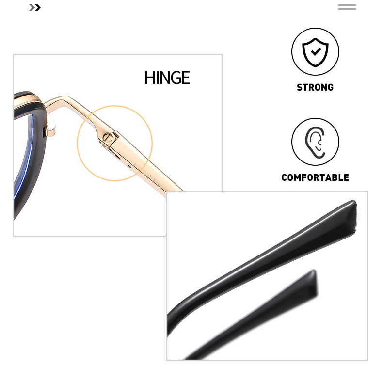 Metal anti-blue light cat-eye flat glasses for women 2023 new style fashionable glasses frame cross-border version can be matched with myopia glasses frame pic 23