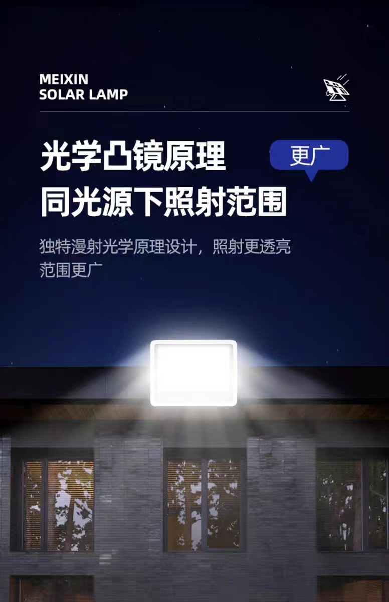 Dream Blue Solar Lamp, household outdoor garden lamp, LED floodlight, ultra-bright waterproof lighting street lamp pic 7