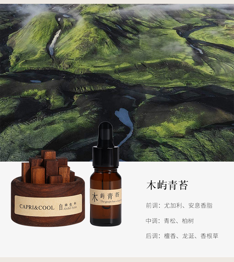自由生长扩香木无火香薰精油家用室内拓香器卧室车载摆件一件代发详情17