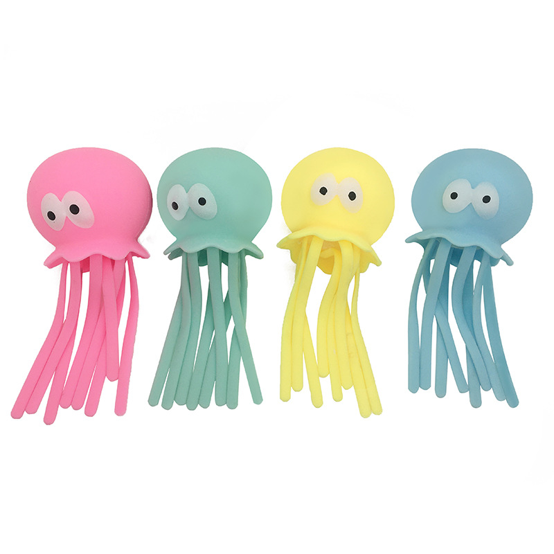 Cross-border direct sales of jellyfish pinching and venting toys, TPR flour stress-relieving octopus fun gifts wholesale octopus pic 1