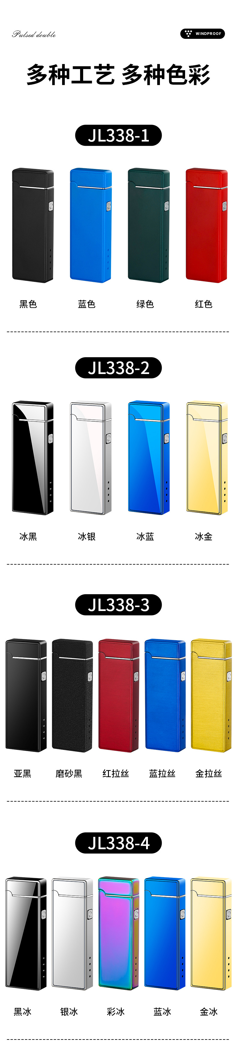 Wholesale of creative and personalized windproof usb electronic cigarette lighters with double arc lighters pic 5